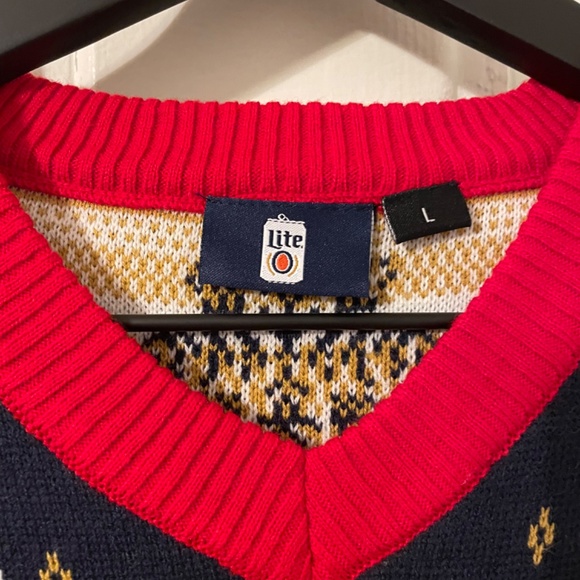 Miller Lite Christmas Sweater Vest - Picture 5 of 5